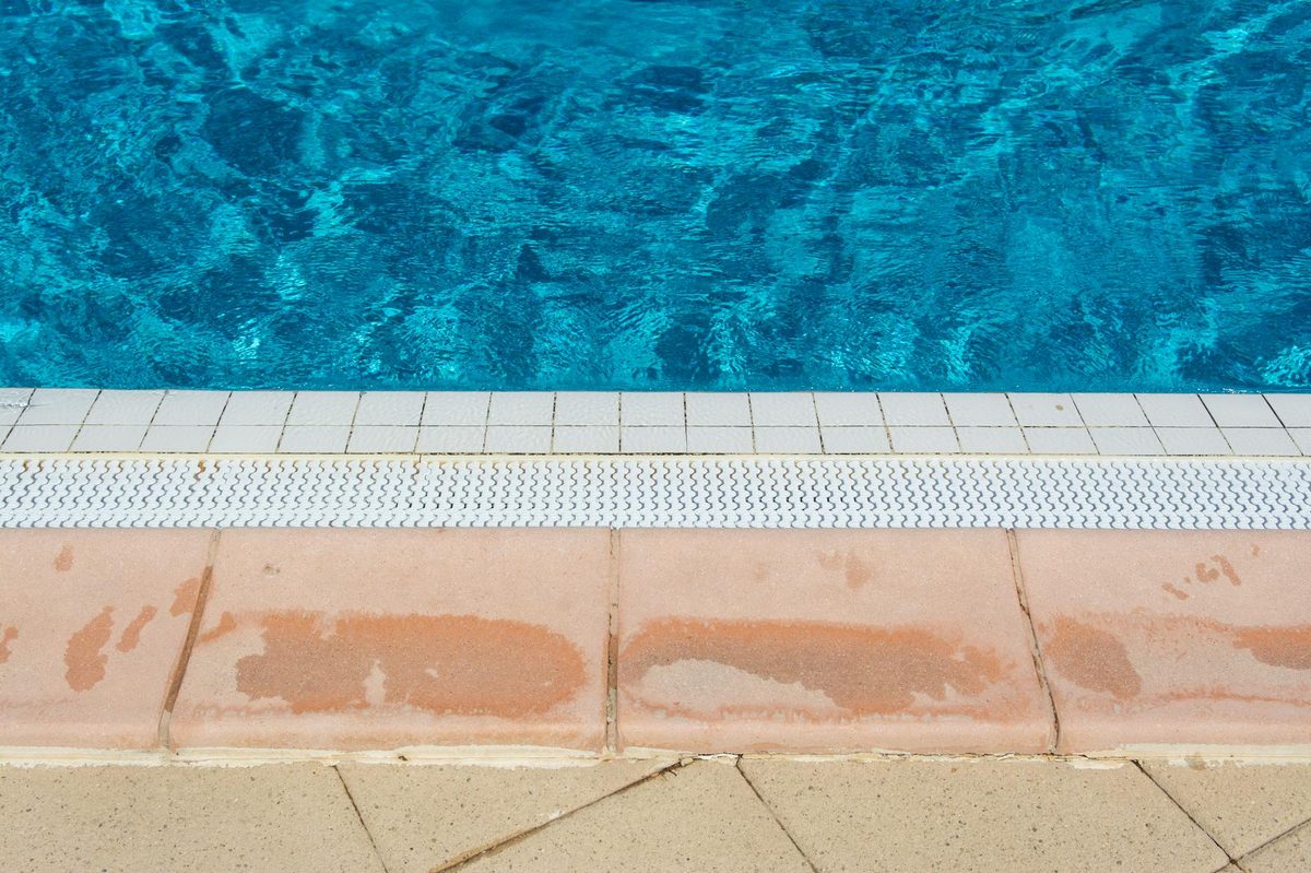Pool coping edge and waterline tile detail - pool coping repair in Cape Coral, FL